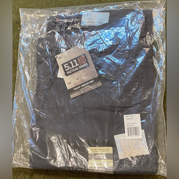 NEW 5.11 Taclite Jean-Cut Pants, Men’s 34 Waist 30 Inseam, Color-Charcoal - Picture 9 of 9